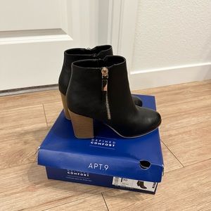 Apt. 9 black booties - new in box size 10